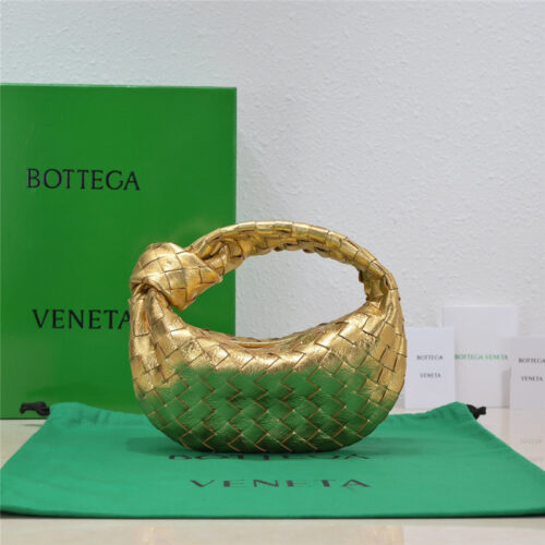 High Quality Luxury Bottega Veneta Mini Jodie Bag Gold