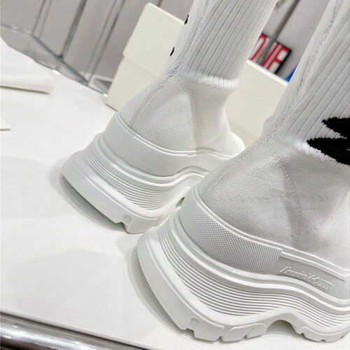 High Quality Luxury Alexander McQueen Graffiti Knit Sock Boots – Style 85251 product detail