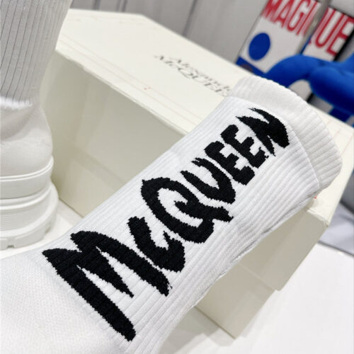 High Quality Luxury Alexander McQueen Graffiti Knit Sock Boots – Style 85251 product detail