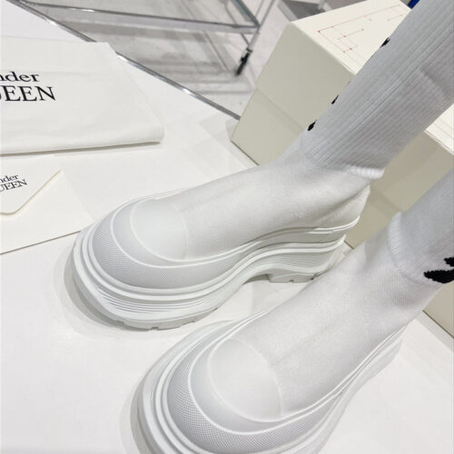 High Quality Luxury Alexander McQueen Graffiti Knit Sock Boots – Style 85251 product detail