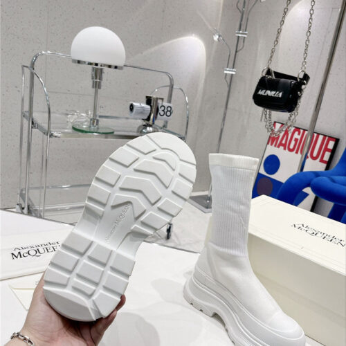 High Quality Luxury Alexander McQueen Graffiti Knit Sock Boots – Style 85251 product detail