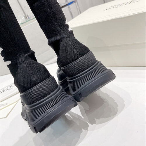 High Quality Luxury Alexander McQueen Graffiti Knit Sock Boots – Style 52483 product detail