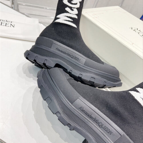 High Quality Luxury Alexander McQueen Graffiti Knit Sock Boots – Style 52483 product detail