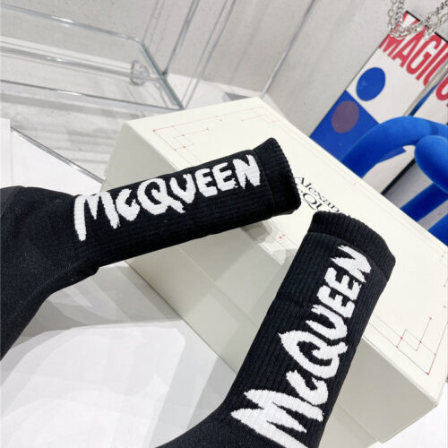 High Quality Luxury Alexander McQueen Graffiti Knit Sock Boots – Style 52483 product detail