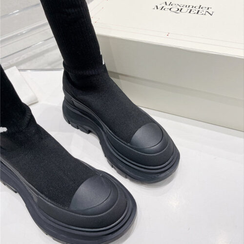 High Quality Luxury Alexander McQueen Graffiti Knit Sock Boots – Style 52483 product detail