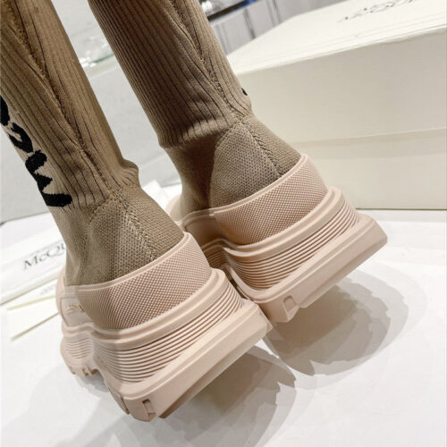 High Quality Luxury Alexander McQueen Graffiti Knit Sock Boots product detail
