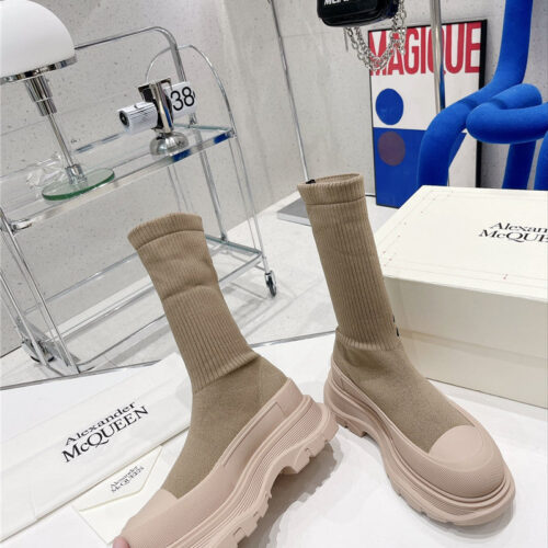 High Quality Luxury Alexander McQueen Graffiti Knit Sock Boots product detail
