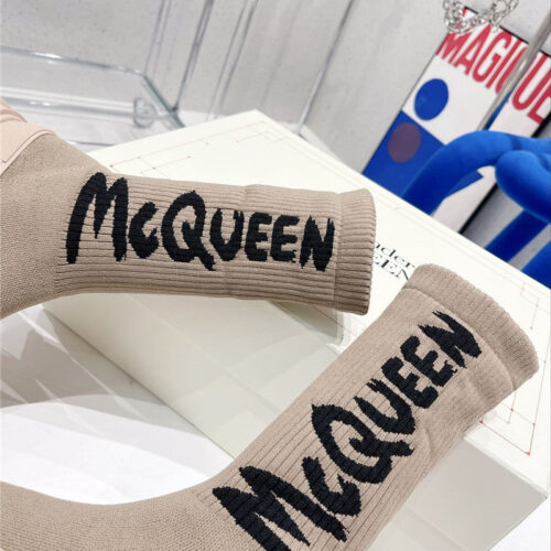 High Quality Luxury Alexander McQueen Graffiti Knit Sock Boots product detail