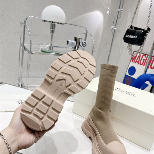 High Quality Luxury Alexander McQueen Graffiti Knit Sock Boots product detail
