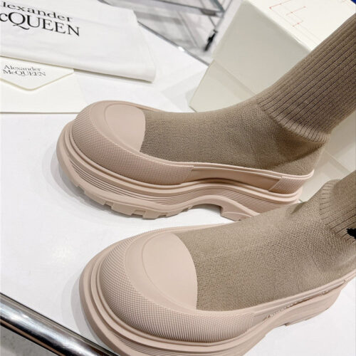 High Quality Luxury Alexander McQueen Graffiti Knit Sock Boots product detail
