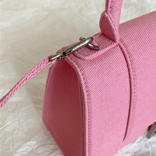 High Quality Luxury Balenciaga Denim Hourglass Handbag – Pink product detail