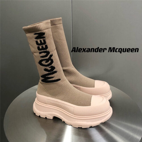 High Quality Luxury Alexander McQueen Platform Socks Shoes – Style 65443 product detail