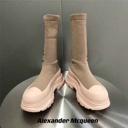 High Quality Luxury Alexander McQueen Platform Socks Shoes – Style 65443 alternate view