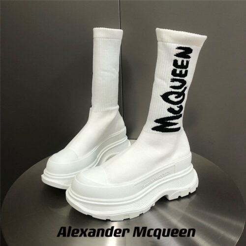 High Quality Luxury Alexander McQueen Platform Socks Shoes