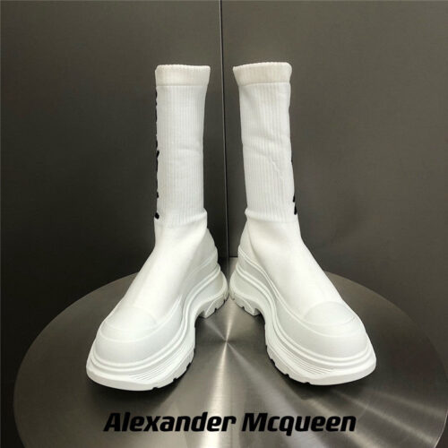 High Quality Luxury Alexander McQueen Platform Socks Shoes alternate view