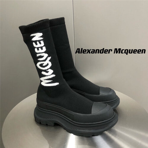 High Quality Luxury Alexander McQueen Platform Socks Shoes – Style 29283 alternate view