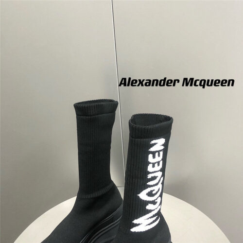 High Quality Luxury Alexander McQueen Platform Socks Shoes – Style 29283 product detail