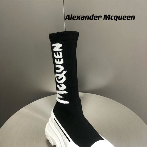 High Quality Luxury Alexander McQueen Platform Socks Shoes – Style 62051 product detail