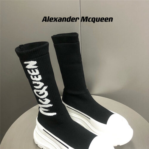 High Quality Luxury Alexander McQueen Platform Socks Shoes – Style 62051 alternate view