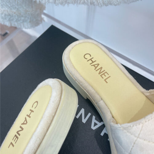 High Quality Luxury Chanel Embroidered Logo Slippers – Style 39462 product detail