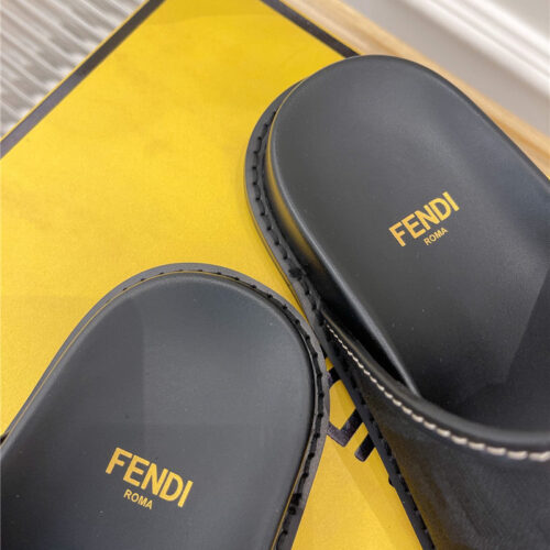 High Quality Luxury Fendi FF Logo Plaque Sandals – Style 13107 product detail
