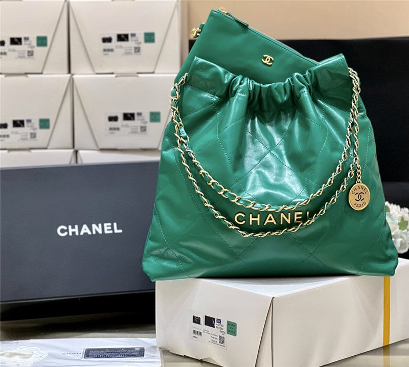 High Quality Luxury Chanel 22 Handbag Small Green product detail