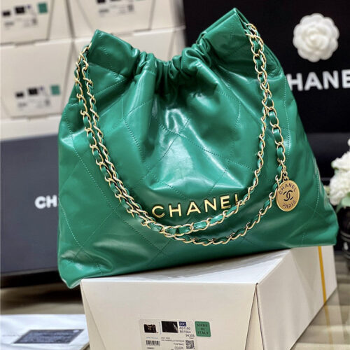 High Quality Luxury Chanel 22 Handbag Small Green product detail