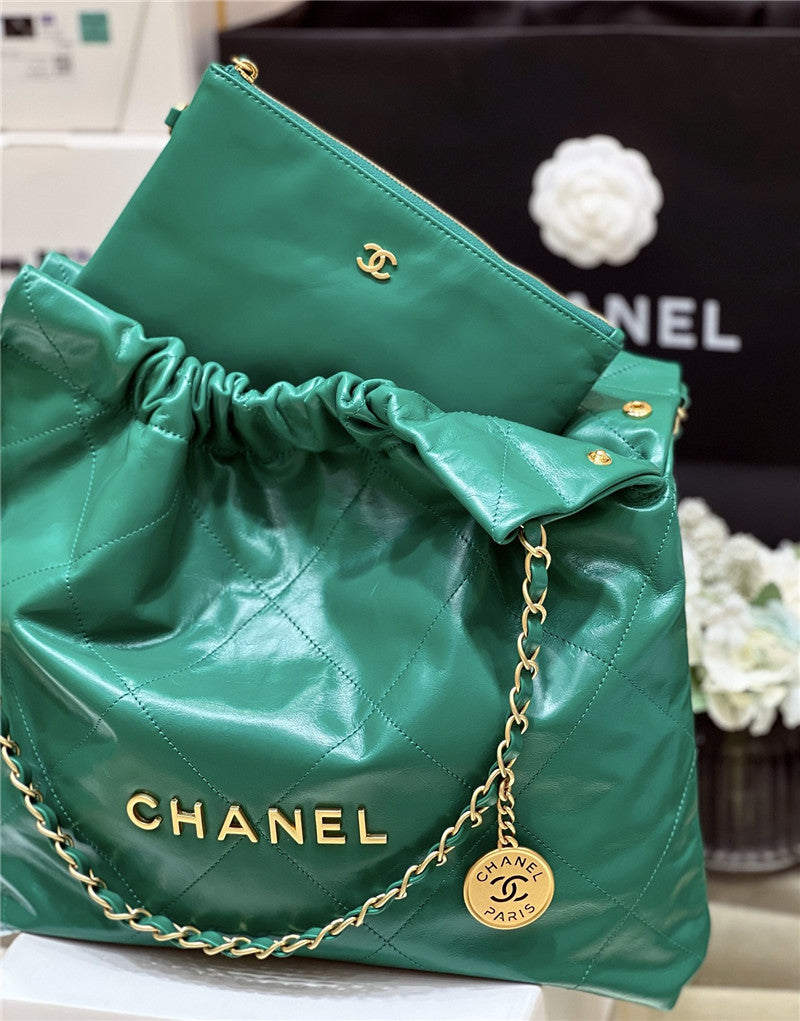 High Quality Luxury Chanel 22 Handbag Small Green product detail