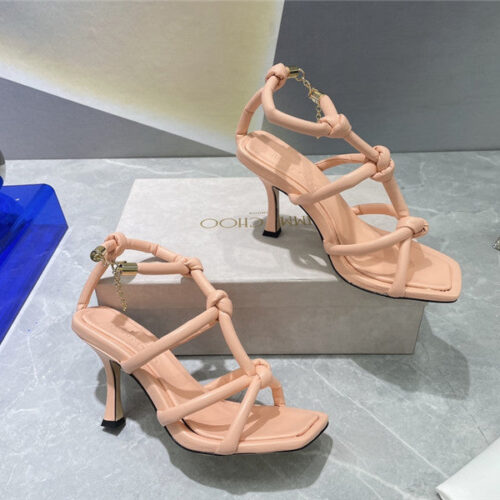 High Quality Luxury Jimmy Choo Square Toe Heeled Sandals product detail