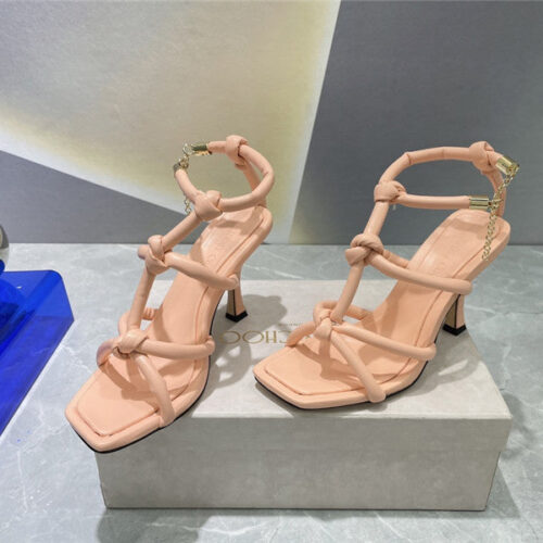 High Quality Luxury Jimmy Choo Square Toe Heeled Sandals product detail