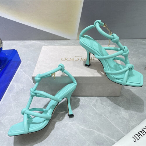 High Quality Luxury Jimmy Choo Square Toe Heeled Sandals – Style 63319 product detail