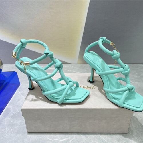 High Quality Luxury Jimmy Choo Square Toe Heeled Sandals – Style 63319
