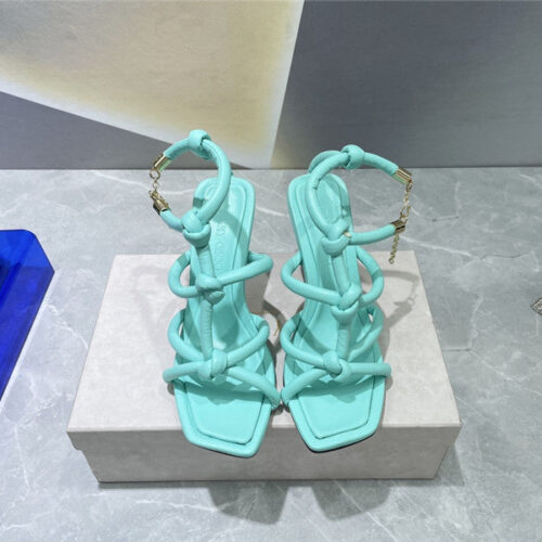 High Quality Luxury Jimmy Choo Square Toe Heeled Sandals – Style 63319 product detail