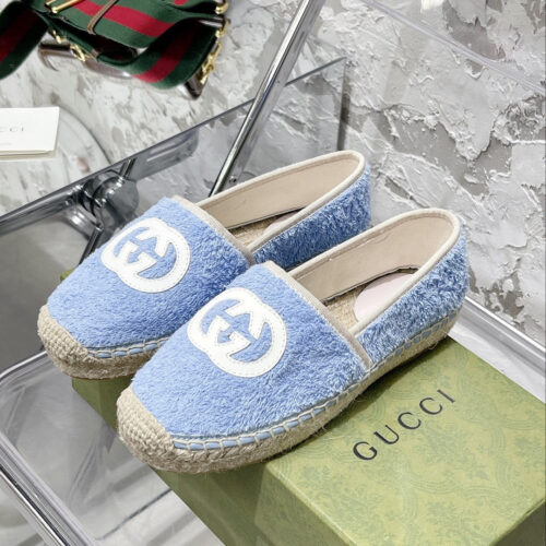 High Quality Luxury Gucci GG Espadrilles Flat Shoes – Style 05043
