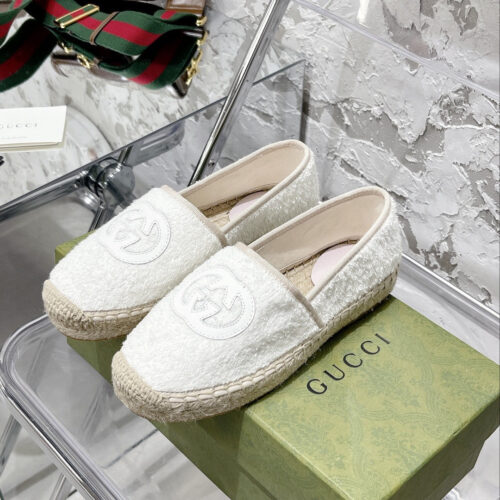 High Quality Luxury Gucci GG Espadrilles Flat Shoes – Style 72275