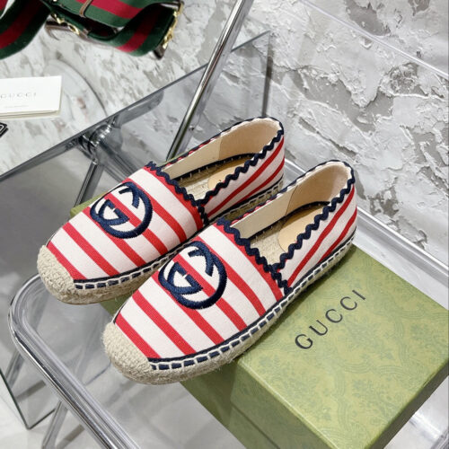 High Quality Luxury Gucci GG Espadrilles Flat Shoes – Style 73971