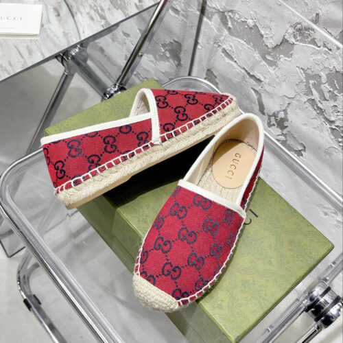 High Quality Luxury Gucci GG Espadrilles Flat Shoes – Style 41203 product detail