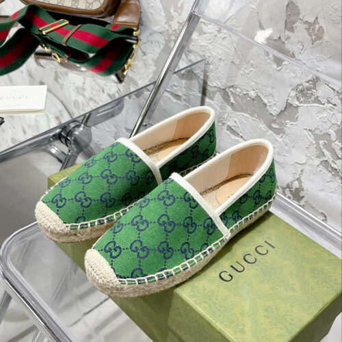 High Quality Luxury Gucci GG Espadrilles Flat Shoes – Style 42899