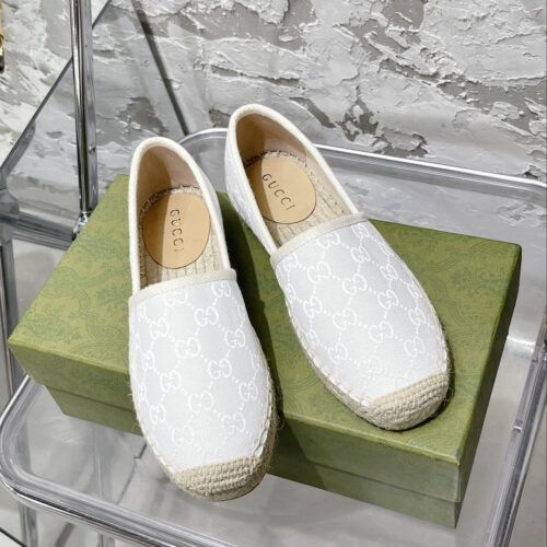 High Quality Luxury Gucci GG Espadrilles Flat Shoes – Style 08435 product detail