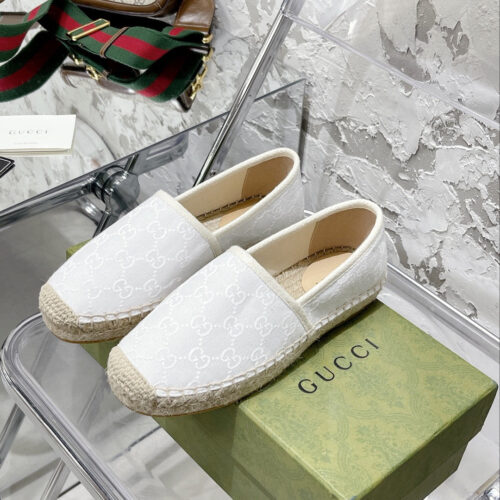 High Quality Luxury Gucci GG Espadrilles Flat Shoes – Style 08435