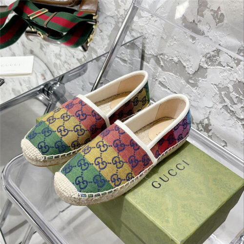 High Quality Luxury Gucci GG Espadrilles Flat Shoes – Style 10131
