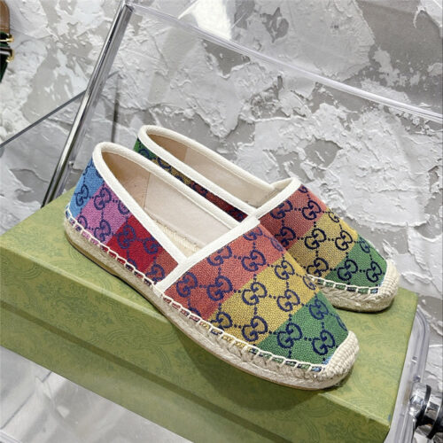 High Quality Luxury Gucci GG Espadrilles Flat Shoes – Style 10131 product detail