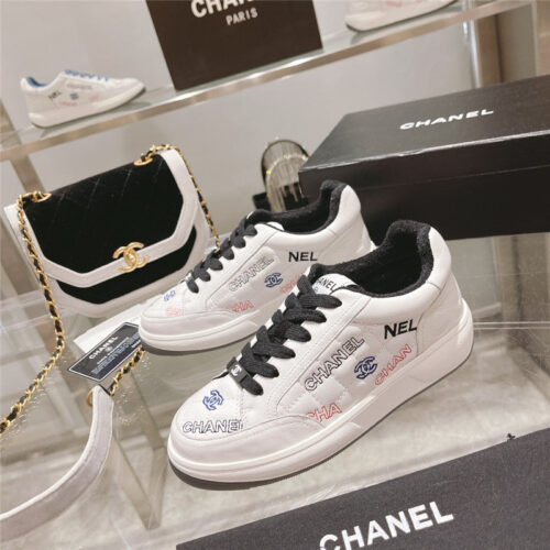 High Quality Luxury Chanel White Sneakers alternate view