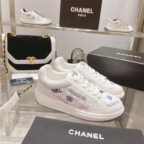High Quality Luxury Chanel White Sneakers Womens – Style 62790