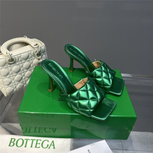 High Quality Luxury Bottega Veneta High Heel Slippers – Style 93094