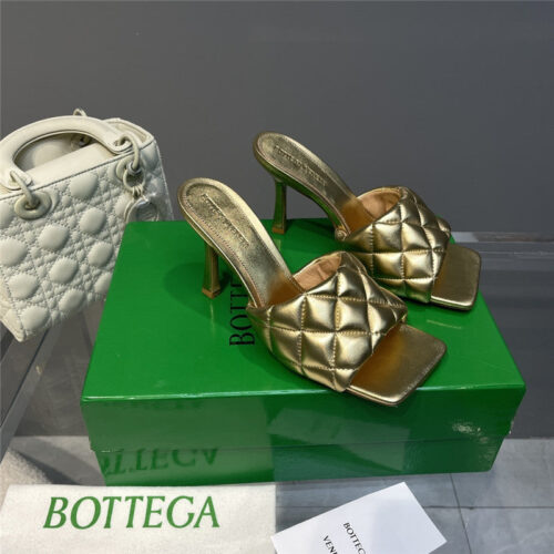 High Quality Luxury Bottega Veneta High Heel Slippers – Style 94790