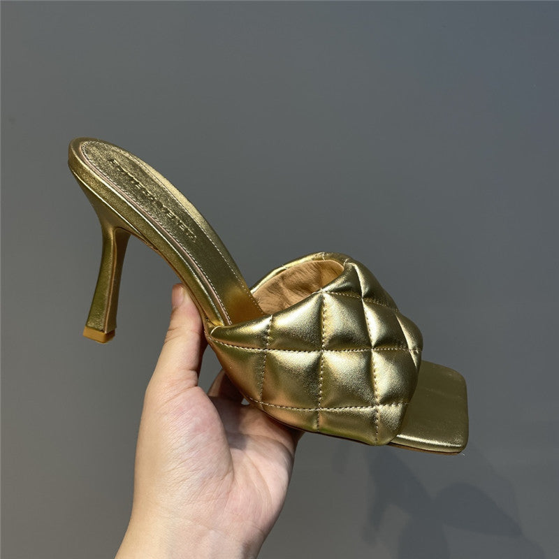 High Quality Luxury Bottega Veneta High Heel Slippers – Style 94790 product detail
