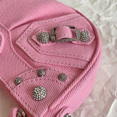 High Quality Luxury Balenciaga Le Cagole Denim Motorcycle Bag product detail