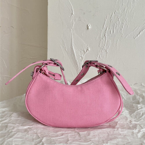High Quality Luxury Balenciaga Le Cagole Denim Motorcycle Bag alternate view