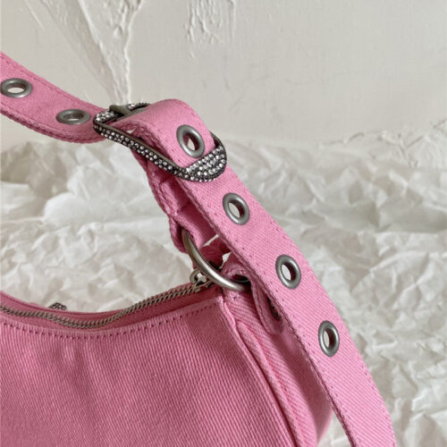 High Quality Luxury Balenciaga Le Cagole Denim Motorcycle Bag product detail